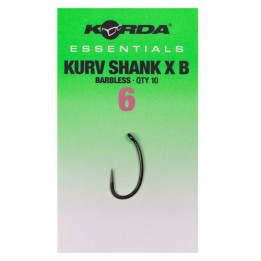 Hameçons Korda Essentials Kurv Shank X Barbless