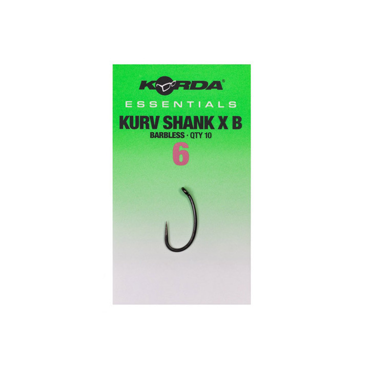 Hameçons Korda Essentials Kurv Shank X Barbless