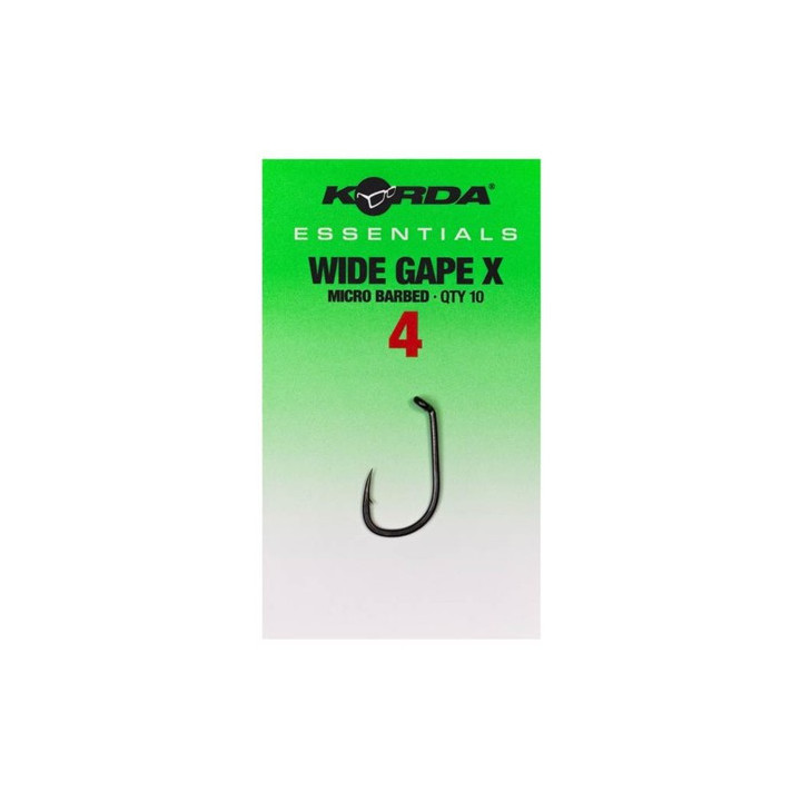 Hameçons Korda Essentials Wide Gape X Barbed