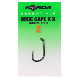 Hameçons Korda Essentials Wide Gape X Barbless