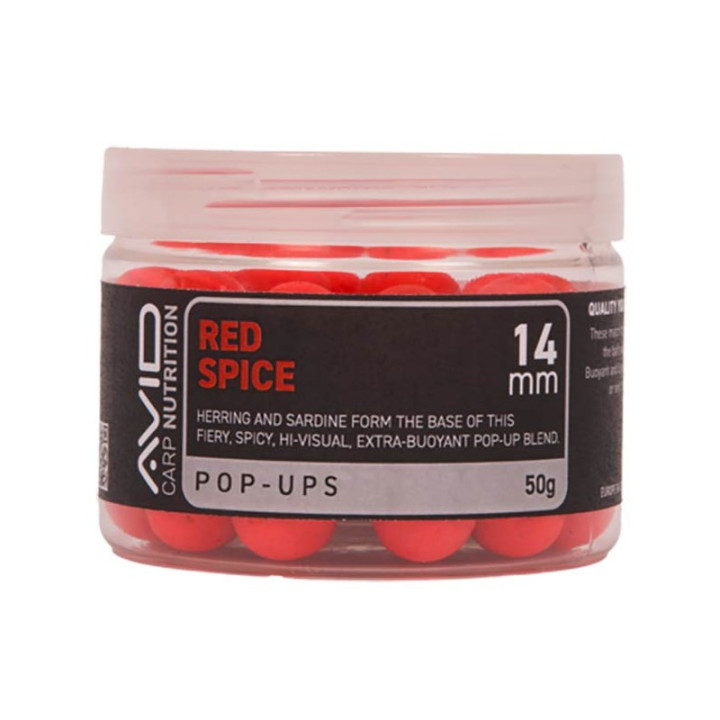 Bouillette Flottante Avid Carp Red Spice Pop-Up 14mm