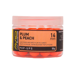 Bouillette Flottante Avid Carp Plum & Peach Pop-Up 14mm