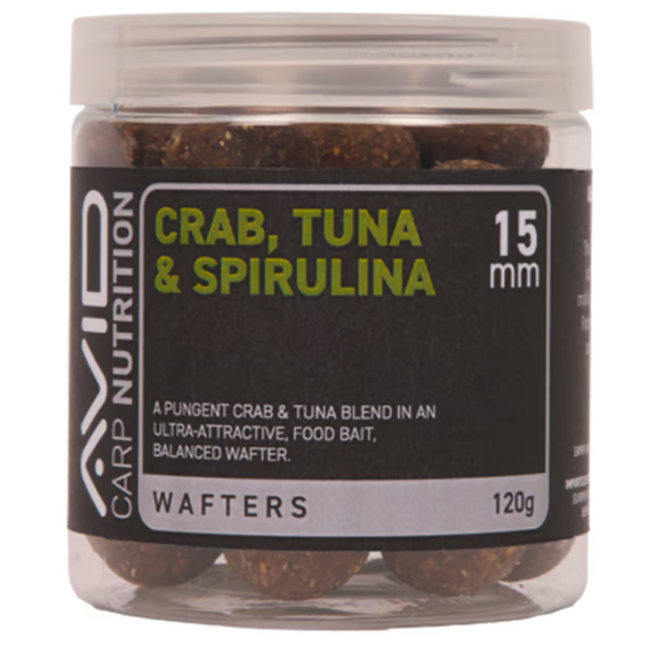 Hookbaits Avid Carp Crab, Tuna & Spirulina Wafters 15mm
