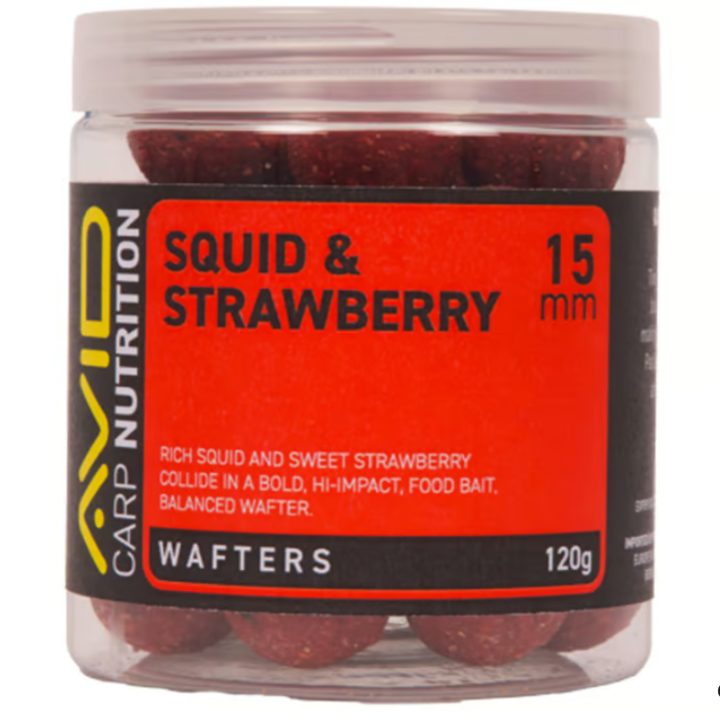 Hookbaits Avid Carp Squid & Strawberry Wafters 15mm